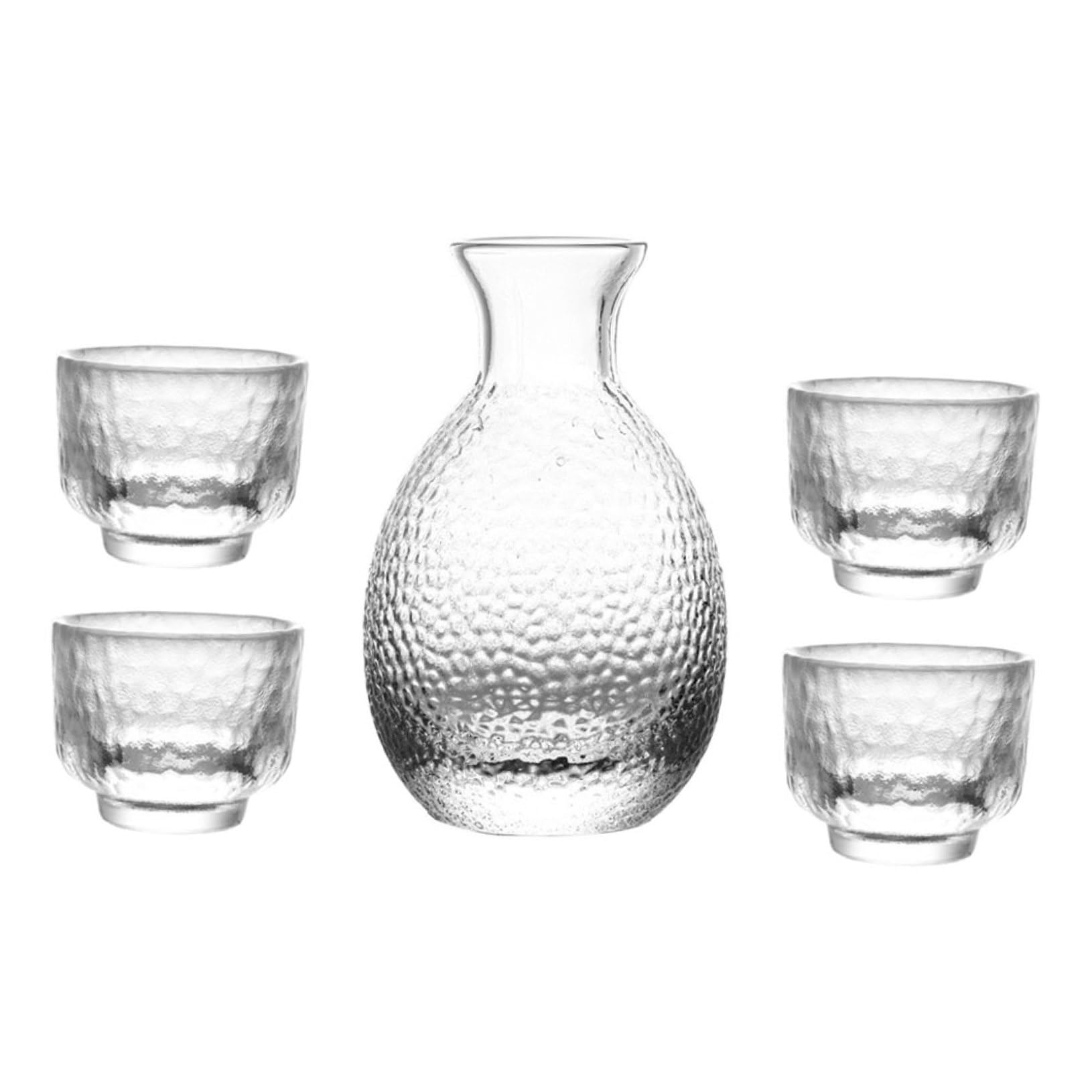 Glas Sake Dispenser Mit Tassen Glas Sake Set Wasser Tee Spirituosen Geeignet Für Teepartys Dekoration Geschenk Für Familie Freunde