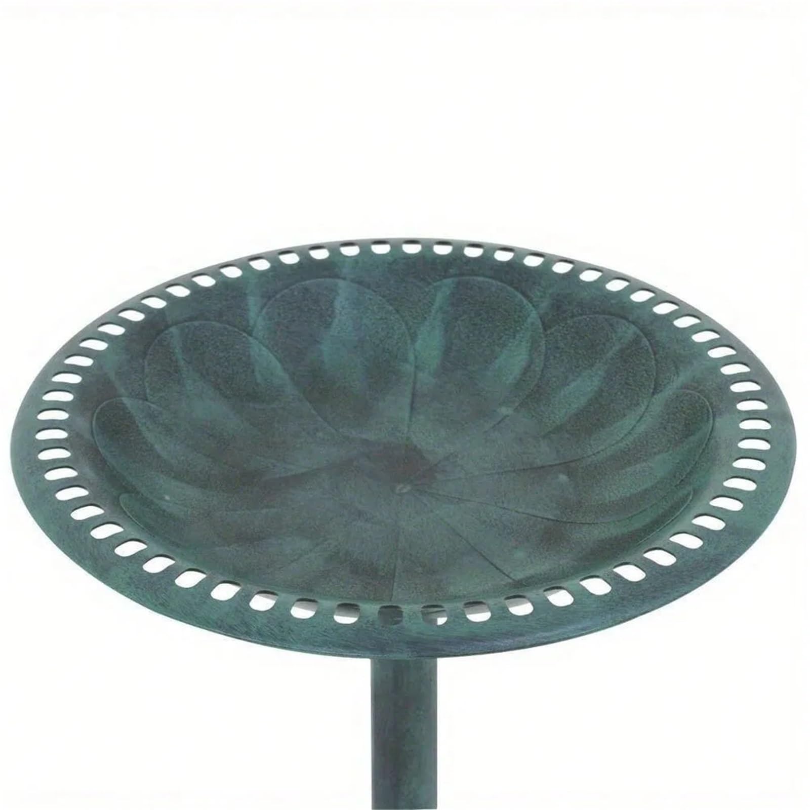 Metal Bebedero pajaros con Pie Baño for pájaros de Lujo 28" Verdigris ensamblado | Comedero for pájaros Jardín al aire libre Patio trasero