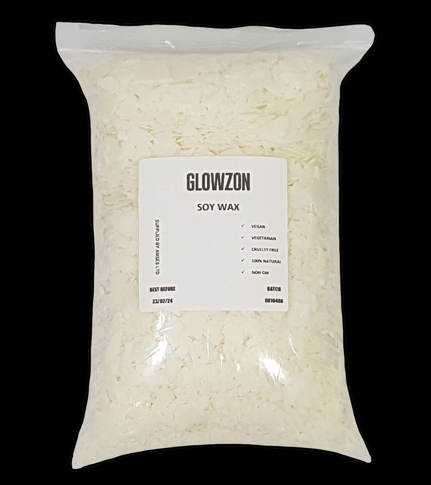 1kg Soy Wax Flakes C3 Container Wax Scented Candle Making Eco SOYA Wax by Glowzon