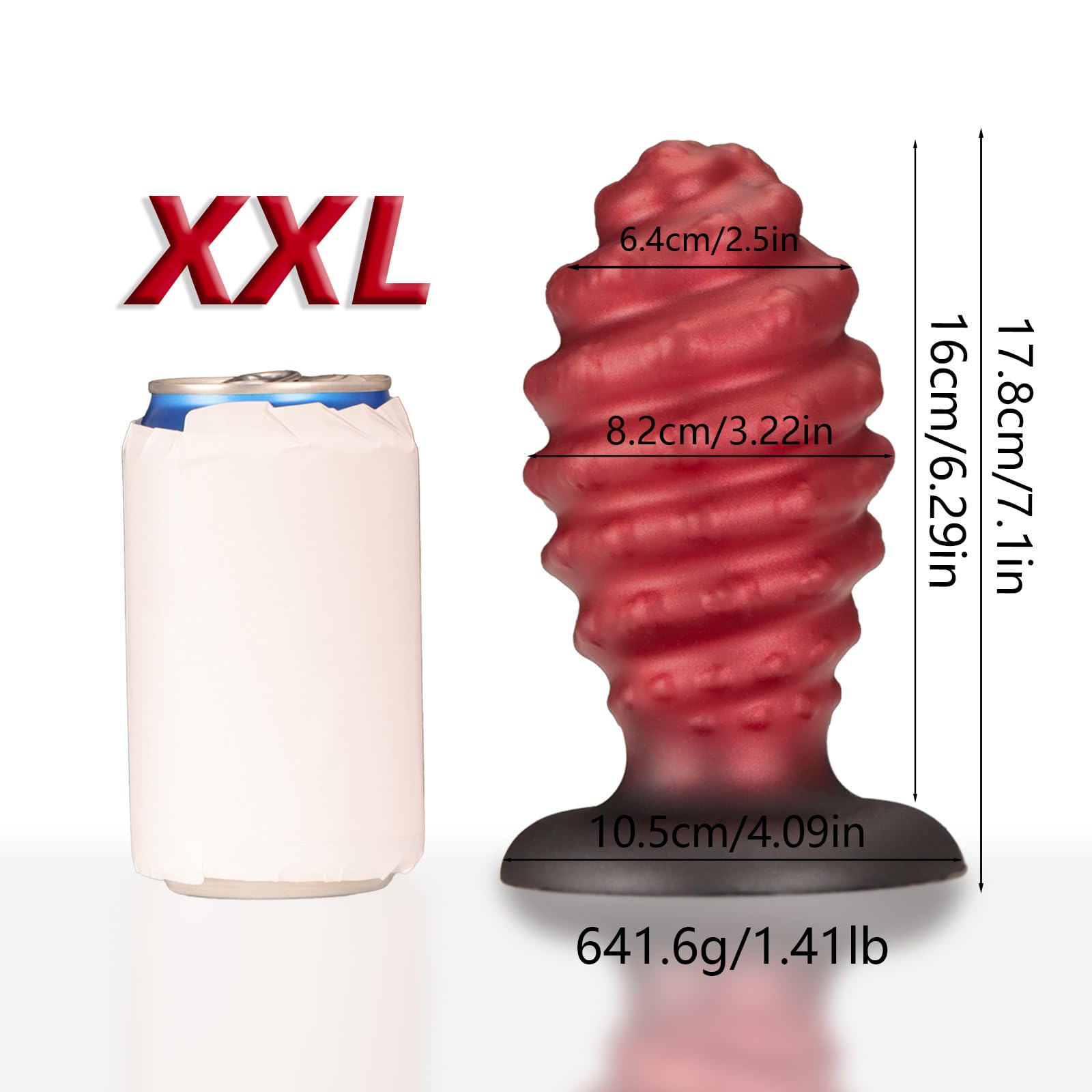 AMAZBEE Monster Dildo Spine anali in silicone per l'allenamento anale Spine vaginali per le donne Gigante Butt Plugs con potente ventosa Massaggio Prostata (XXL)