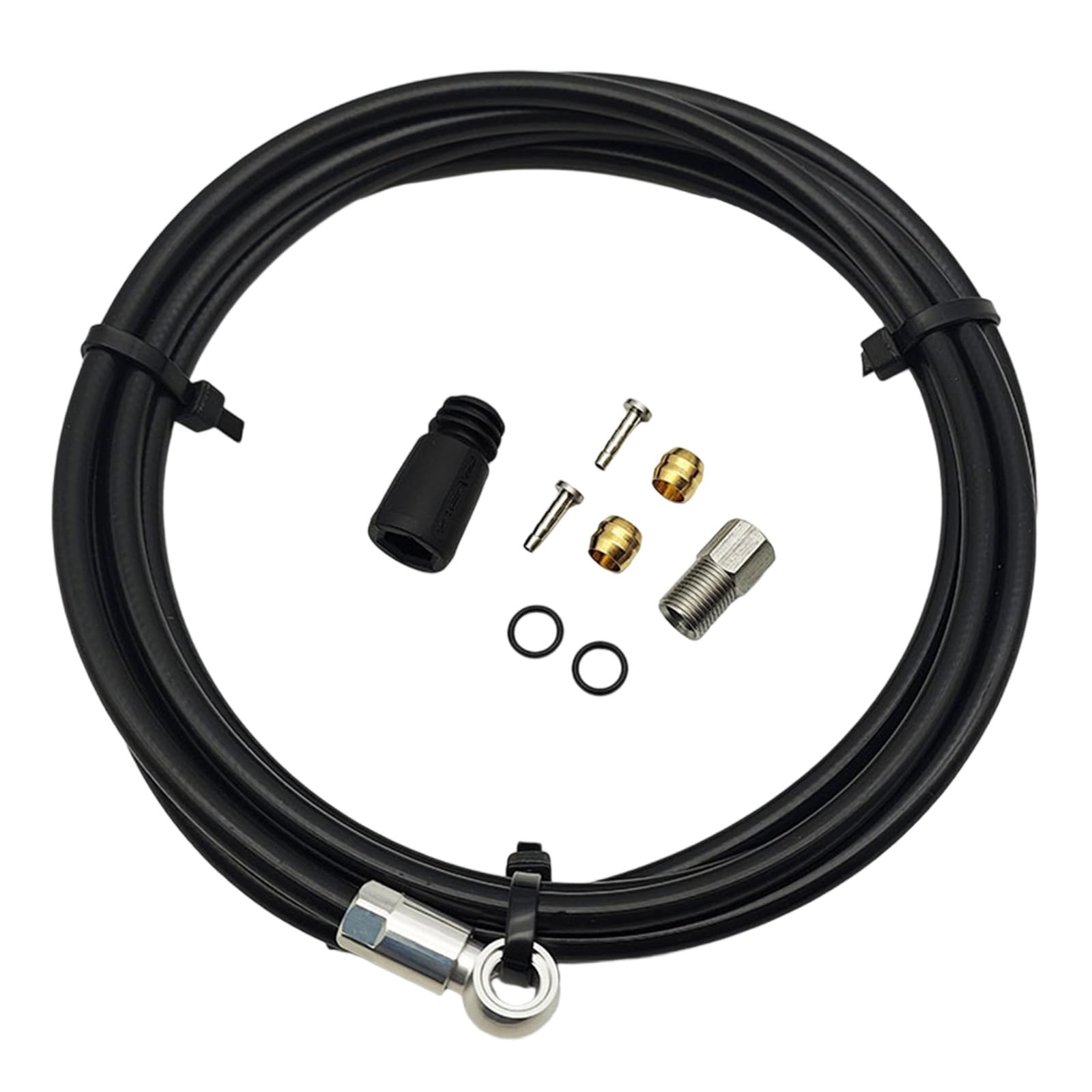 Pffiocix Package 2 Universal Bicycle Brake Hose Set High Brake Tube Cycling Cable Durable Bicycle Oil Pipe For Cycling Enthusiasts