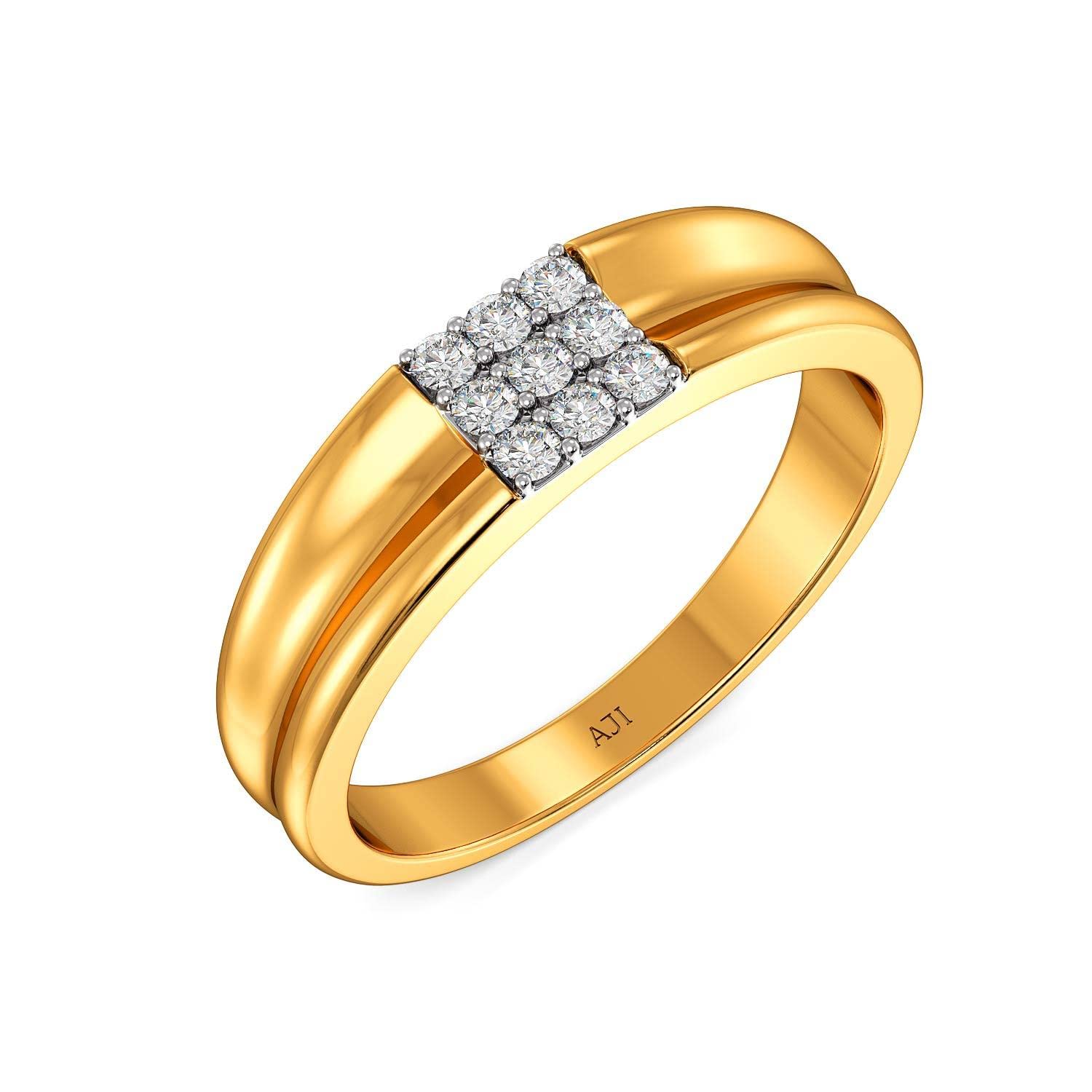 joyalukkas Pride Diamond Collection 18k Yellow Gold Mens Ring-picture-2