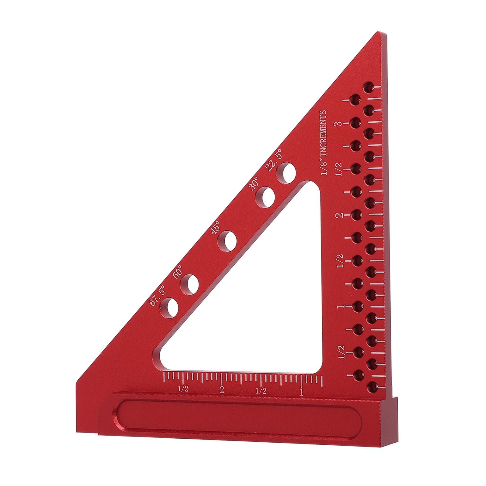 Escuadra de Carpintero Profesional de aleación de Aluminio con Regla Triangular para Trabajos en Madera y mediciones de ángulos de precisión.