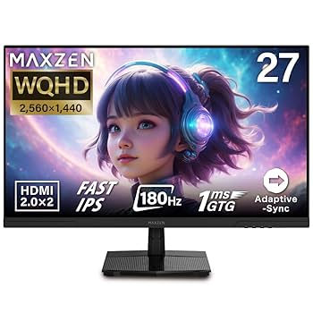 Amazon.co.jp: MAXZEN ゲーミングモニター モニター 27インチ