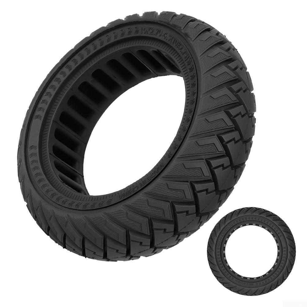HpLive Pneu en caoutchouc plein pour trottinette électrique Kugoo G-Booster G2 Pro - 10 x 2,70-6,5 - 10 pouces