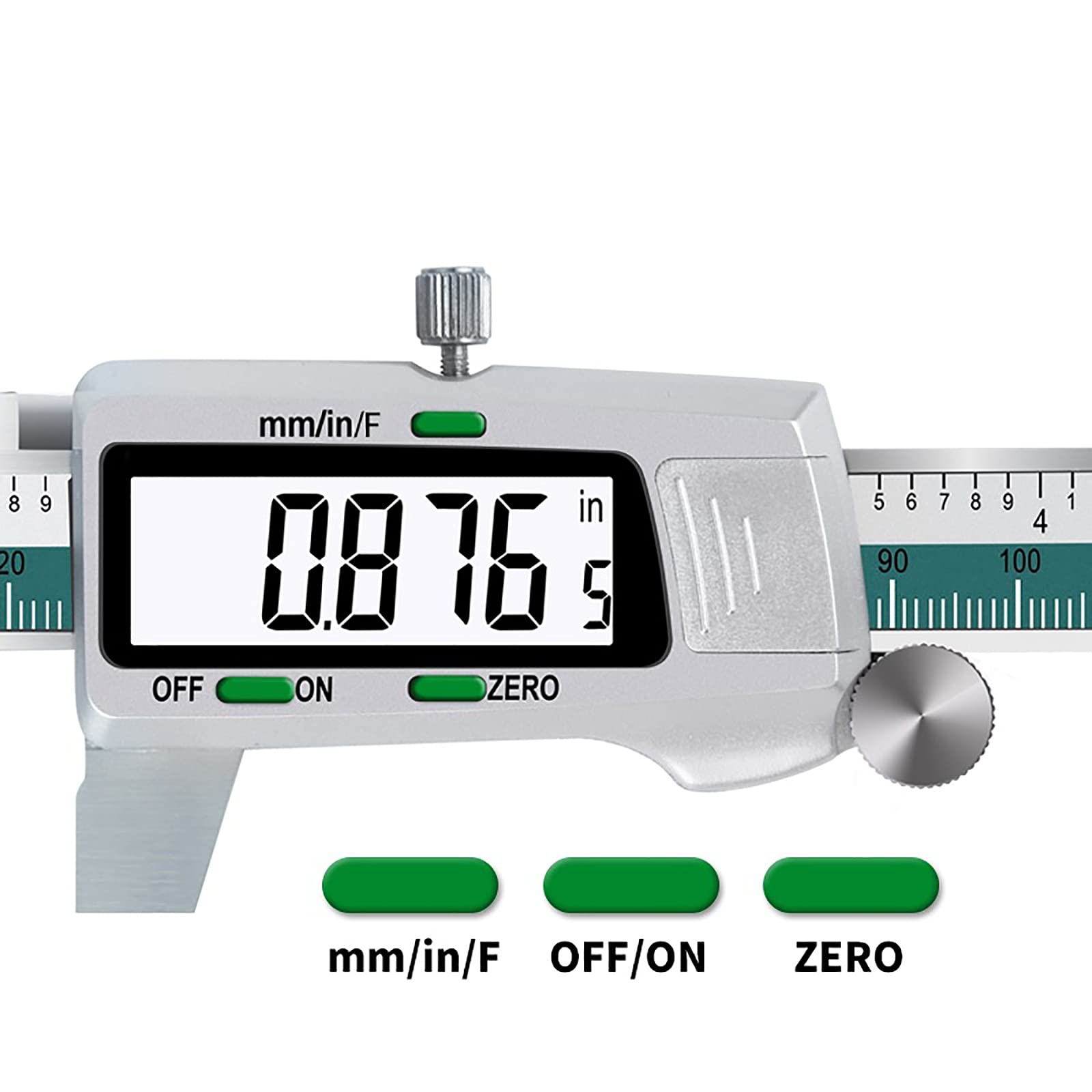 Suwmiarka Elektroniczna Cyfrowa Ze Stali Nierdzewnej Suwmiarka Elektroniczna Z Wyświetlaczem Cyfrowym Do Użytku Domowego I Przemysłowego,Silver-150mm