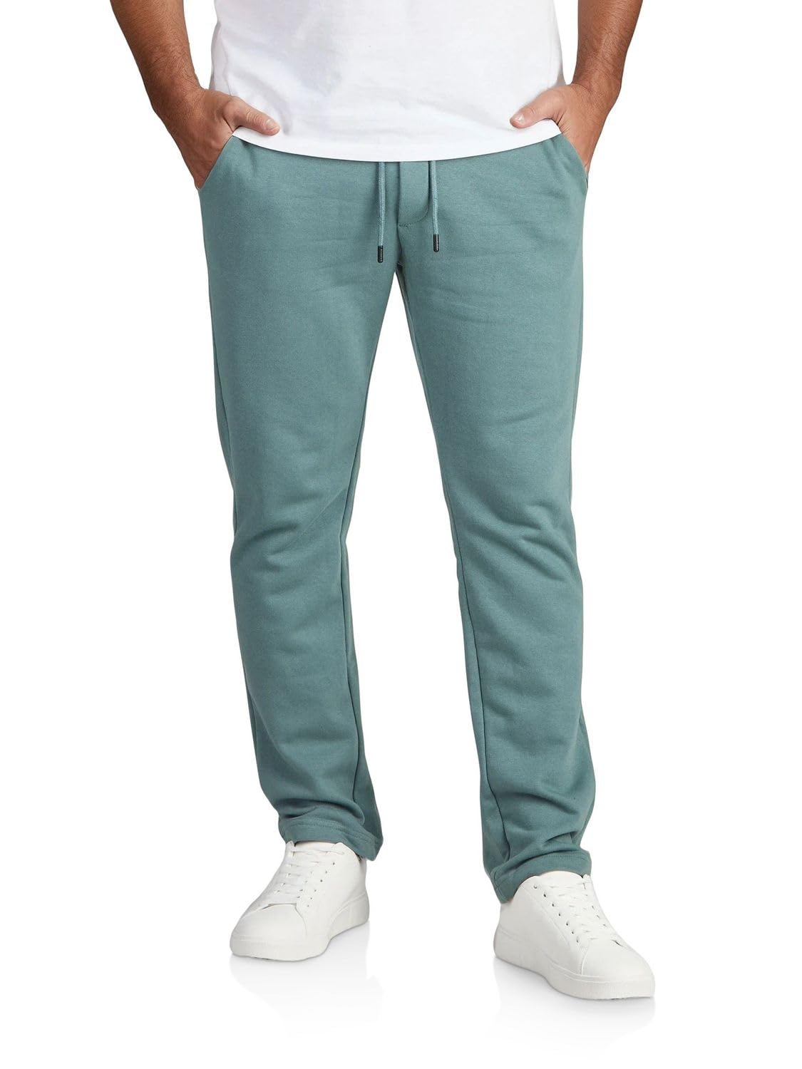 riverso RIVGuido Men's Jogging Bottoms Cotton Long Regular Fit Sports Trousers Training Trousers Casual Trousers Black Grey Green Blue Red S M L XL XXL 3XL 4XL 5XL, Turbid Blue, 3XL
