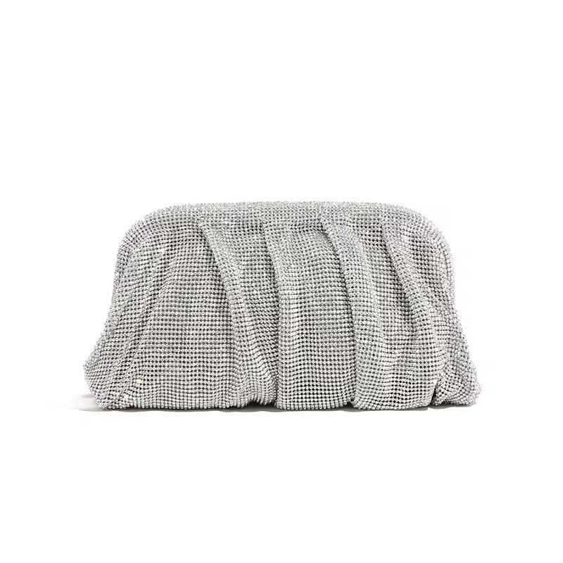 Full Shinny Rhinestone Crystal Evening Clutch Bag Sparkling Glitter with Chain Sling Bag for Special Occasions Like Wedding Party Prom Evening Night Party For Women Girls-image-3