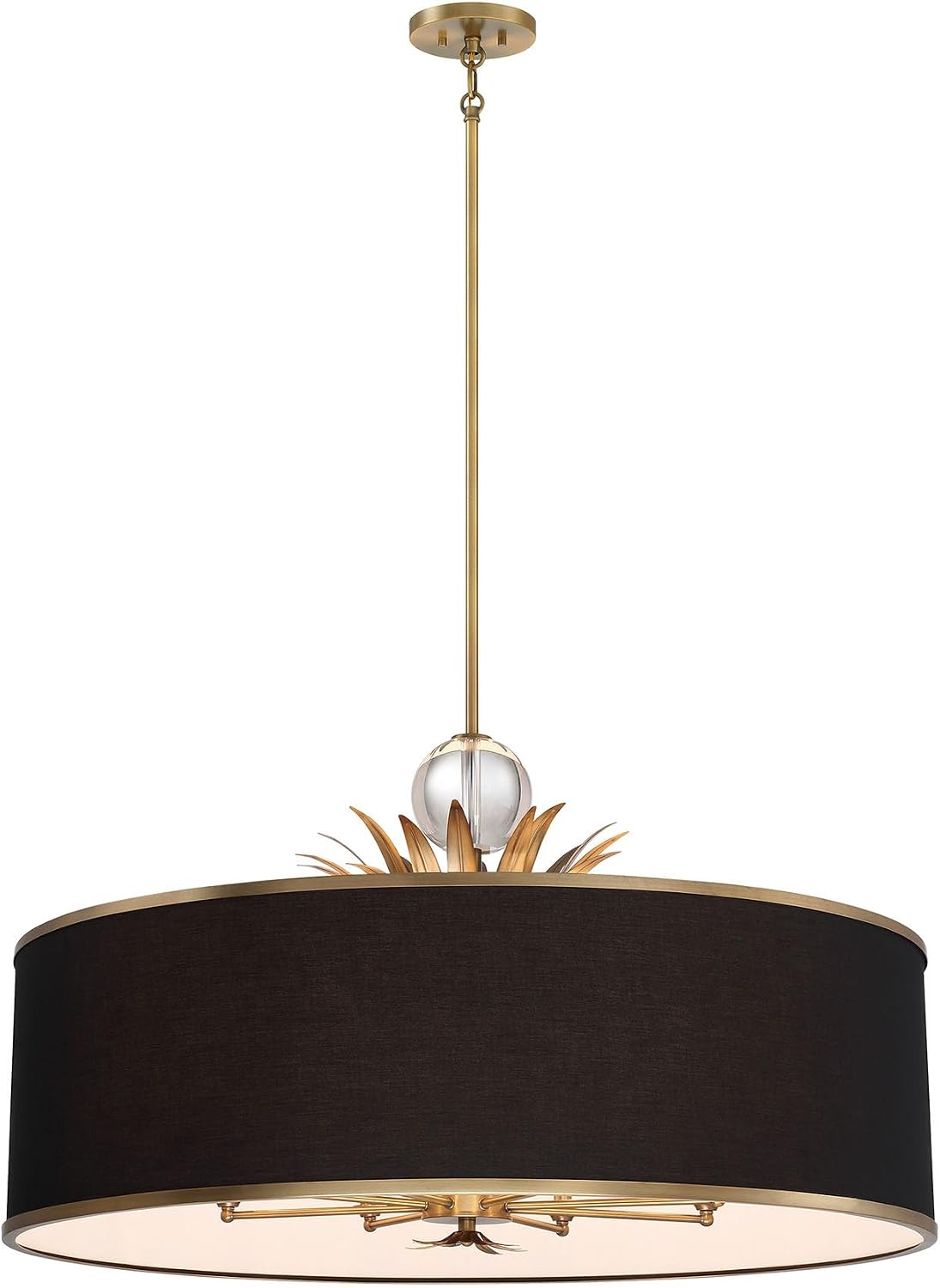 Minka Lavery 4588-672 Caprio Pendant, 8-Light, 480 Total Watts, 40.63-in H x 25.13-in W, Natural Brushed Brass