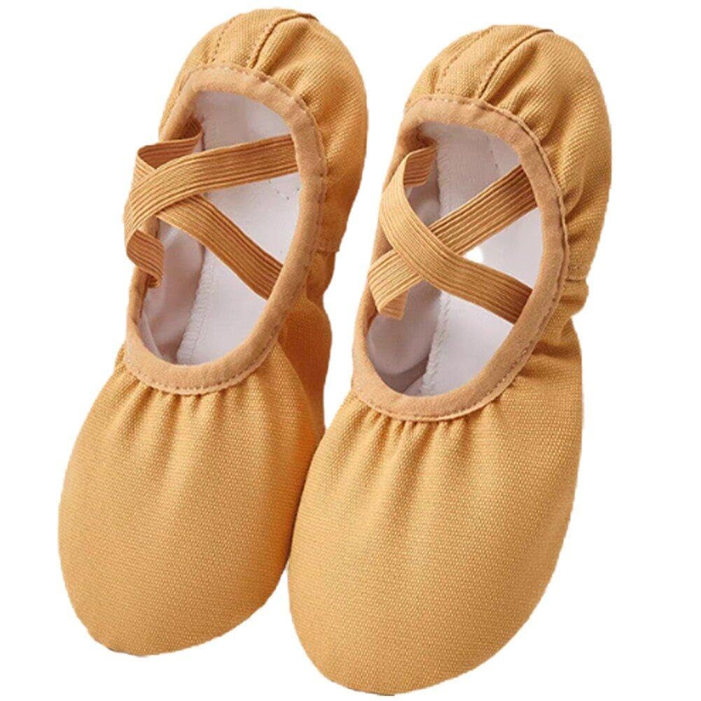 Chaussures de danse de ballet souples en maille extensible pour fille et femme