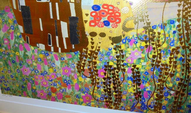 Amazon.co.jp: クリムト ザ・キス シルクスクリーン版画 絵画