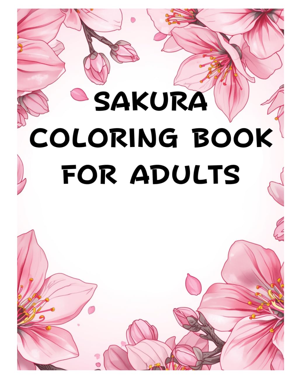 Sakura Coloring Book for Adults