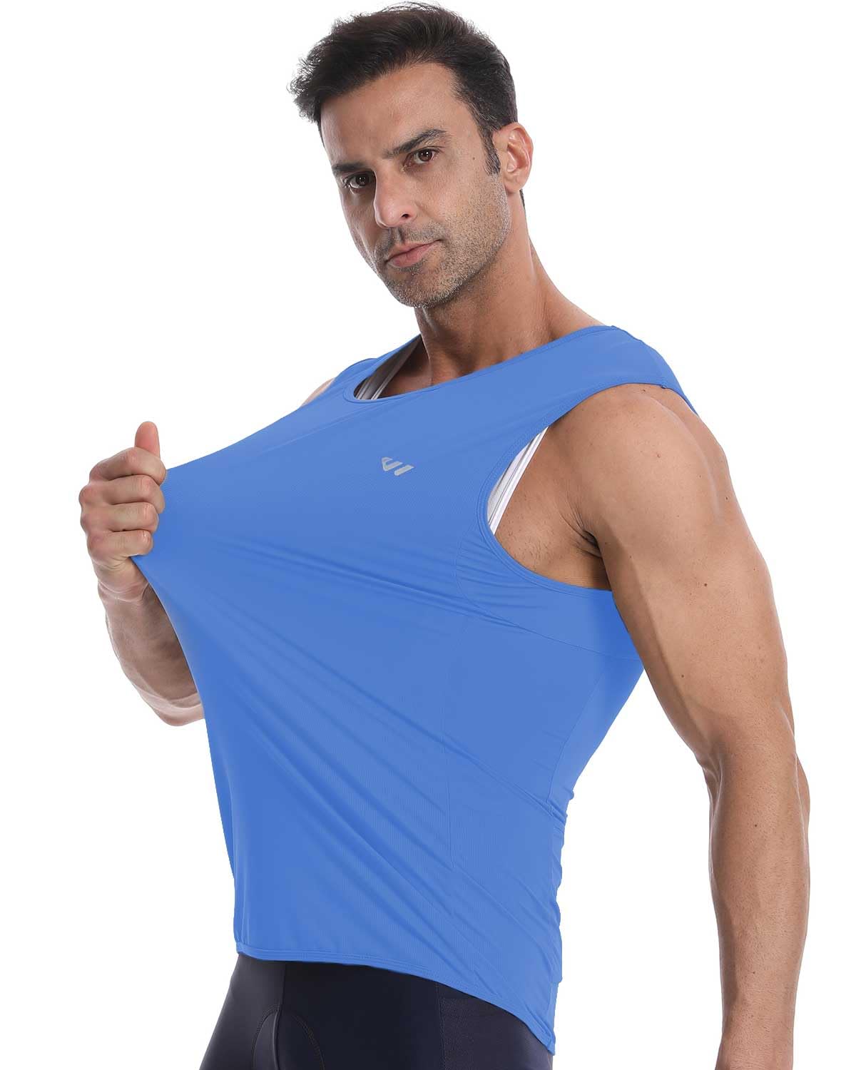 Lo.Gas Maglia da Ciclismo da Uomo, Senza Maniche, Leggera e Traspirante, con Tasca Posteriore