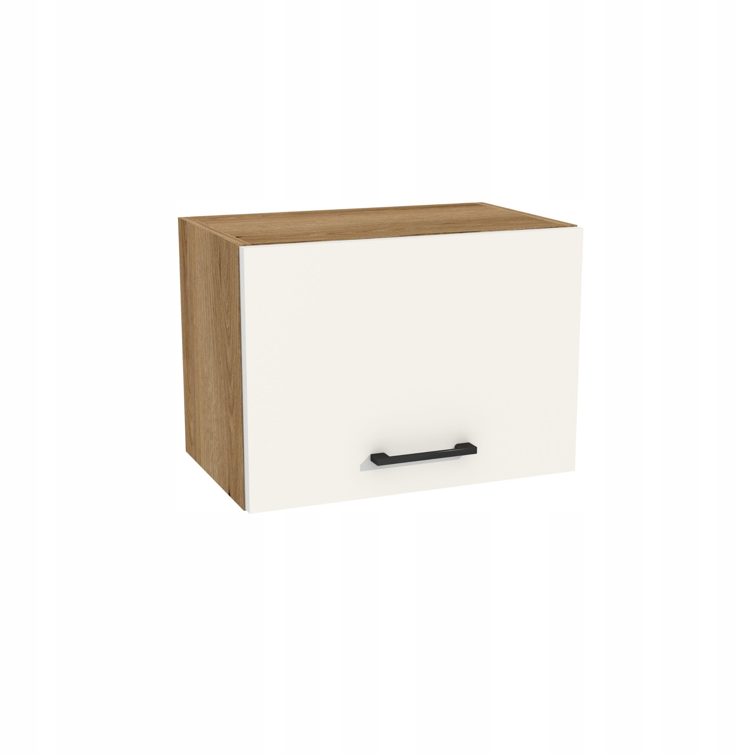 Hängeschrank Küche Capri 50x32x36 cm - Oberschrank für Dunstabzugshaube mit Soft-Close Tür - Moderner Küchen Wandschrank - Selbstmontage, Stauraum - Korpus Eiche Evoke, Front Weiß matt