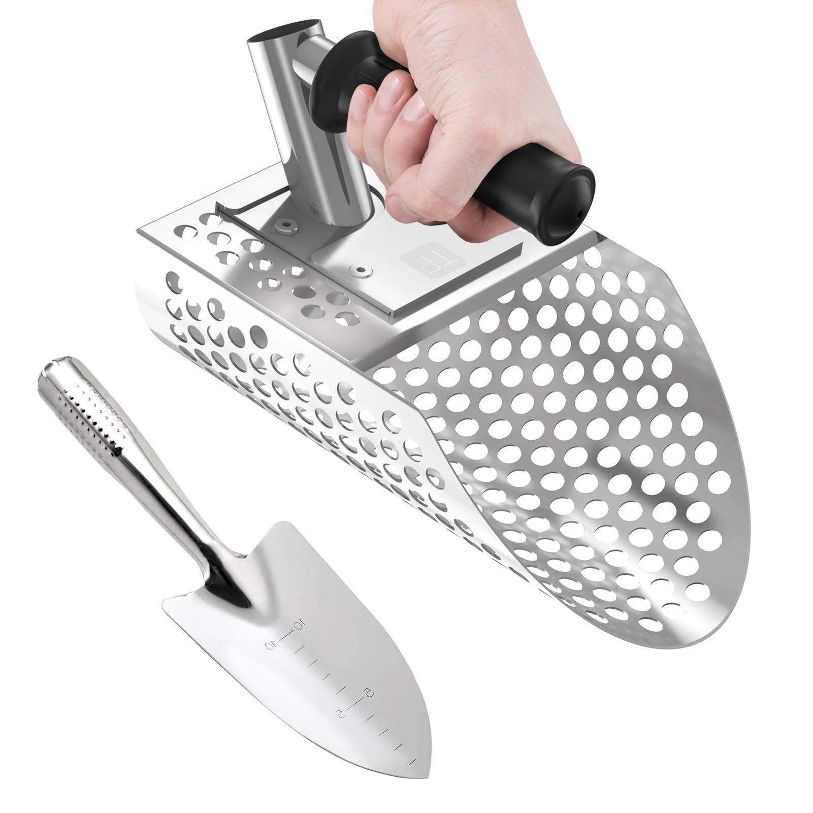 Pelle à sable métal detector, tamis de plage, outils inox détection métaux, pelle creuse, tamis rapide, chasse trésor, accessoires détecteur