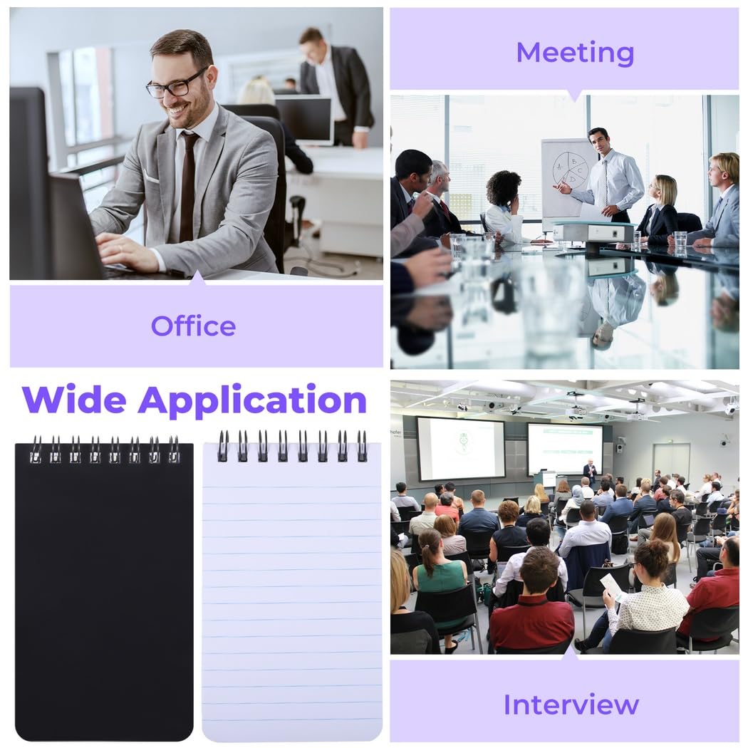 50 Pcs kleine Spiralen Notizblöcke, 3 x 5 Zoll Mini-Notizbücher, 60 Blätter Mini tragbare Tasche Notebook, Top gebundene Notebook Memo Blöcke für Home Office