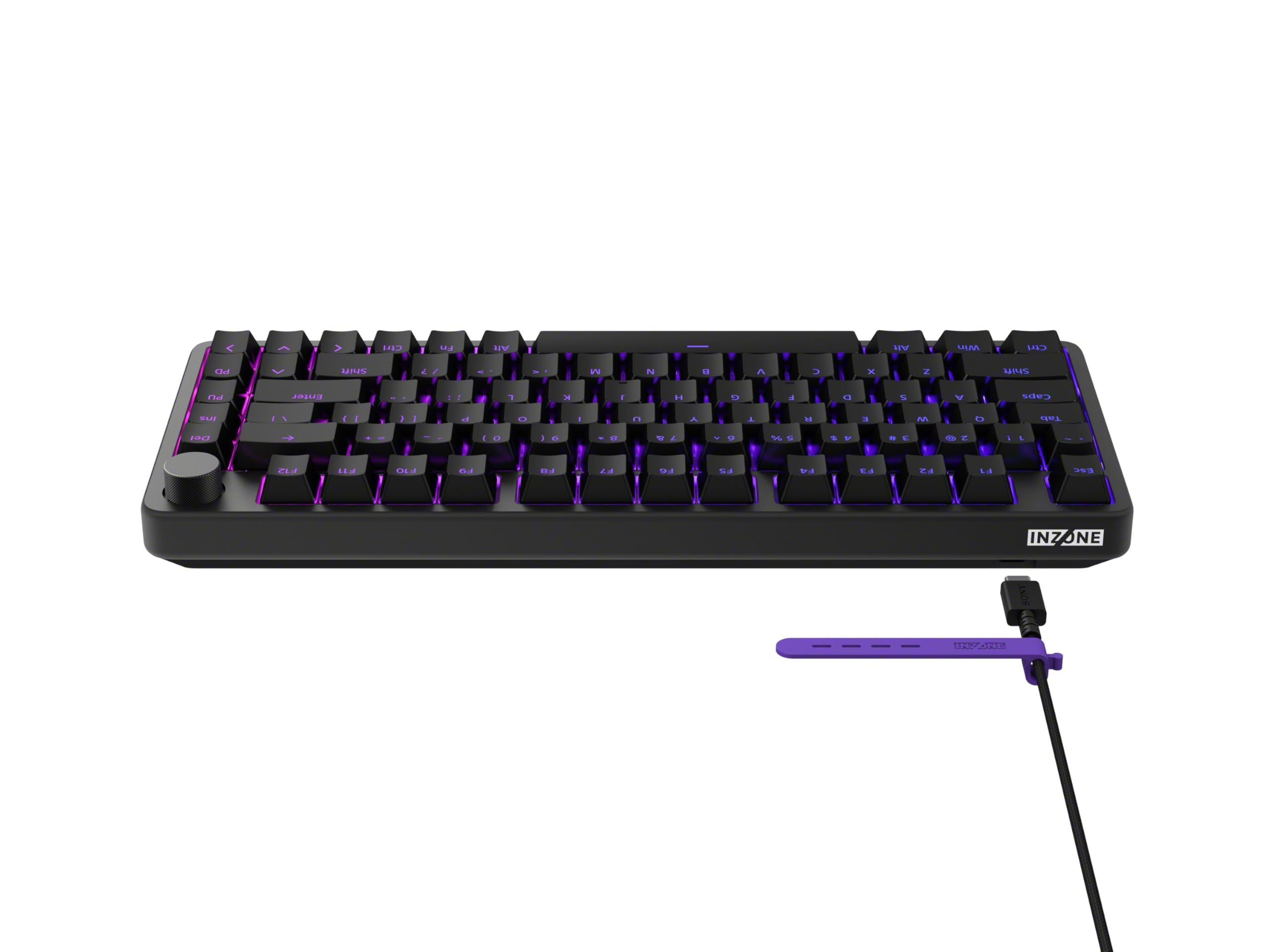 Sony INZONE KBD-H75 Tastiera da gioco con telaio in alluminio cablato al 75%, interruttore ad effetto Hall, trigger rapido, punto di azionamento regolabile, frequenza di polling di 8000 Hz