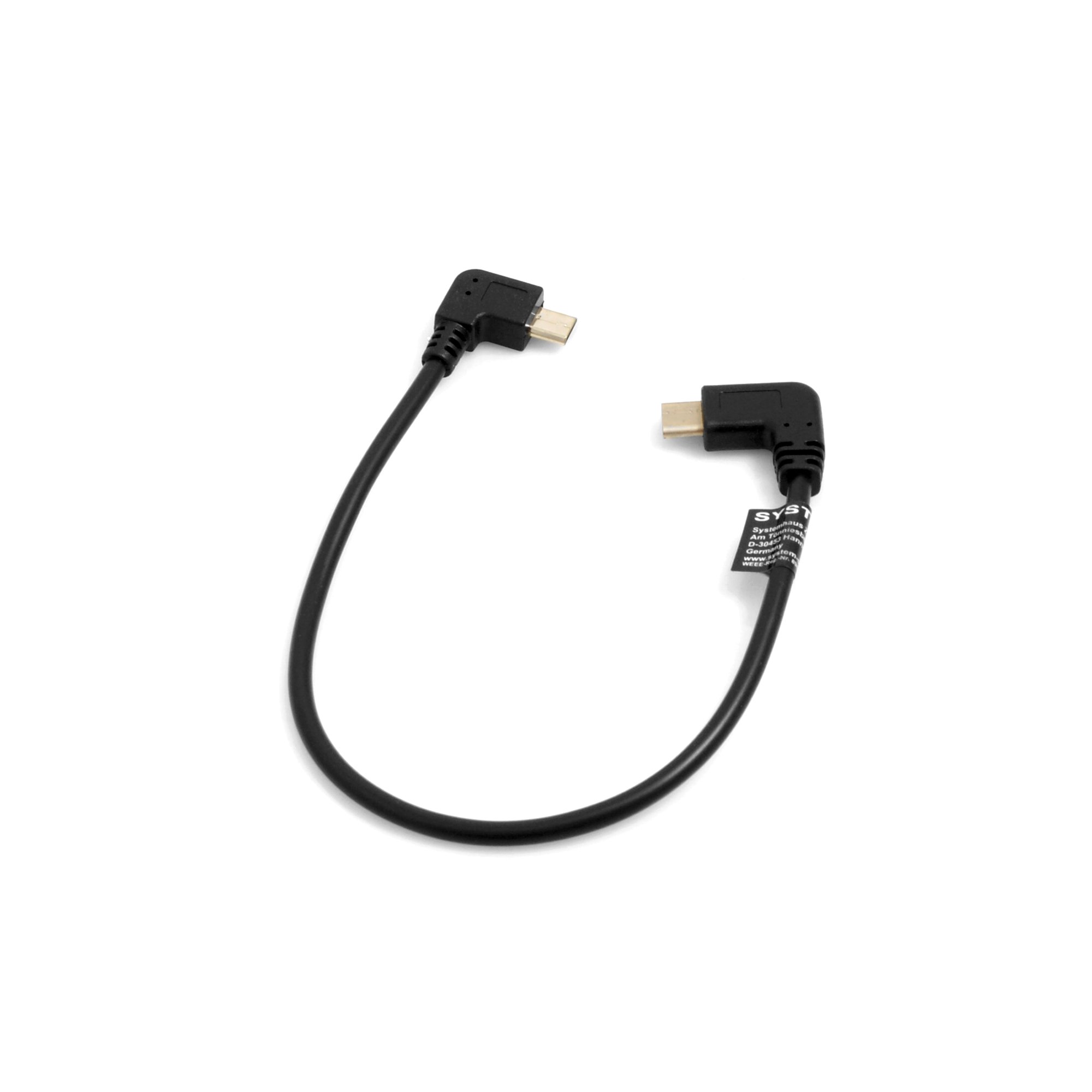 System-S Kabel USB 3.1 C kątowy do Micro USB - kierunek ładowania USB C na Micro USB
