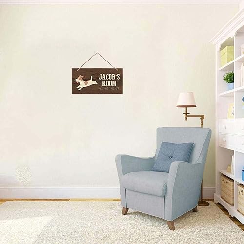 Miniatura 3 de Letreros personalizados de perro para decoración de pared del hogar, letrero personalizado con nombre para niños, niñas, habitación de niños,