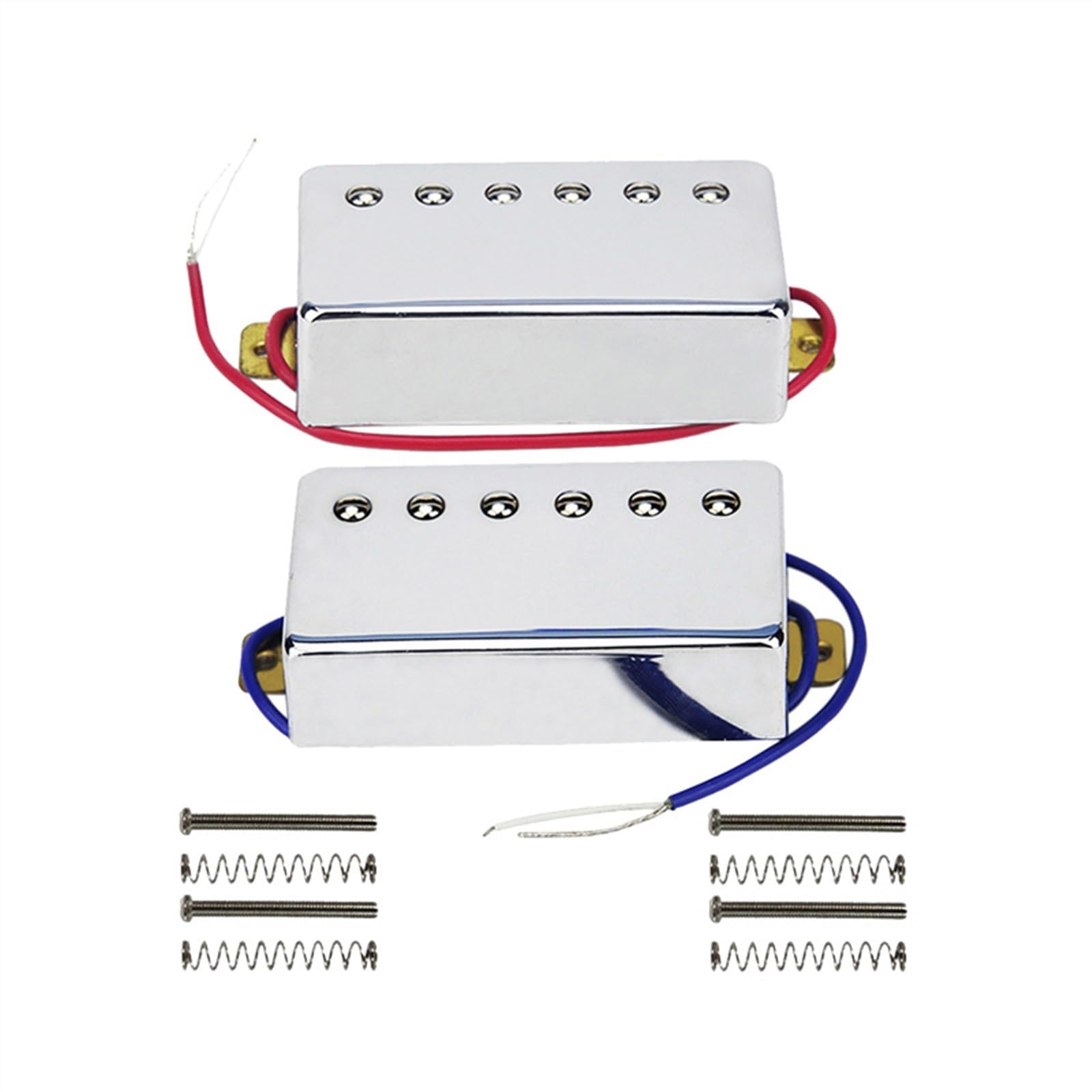 E-Gitarre Pickups Set E-Gitarre Humbucker Alnico5 Dual Pickup Vergoldet Verchromt (Color : Chrome-N)