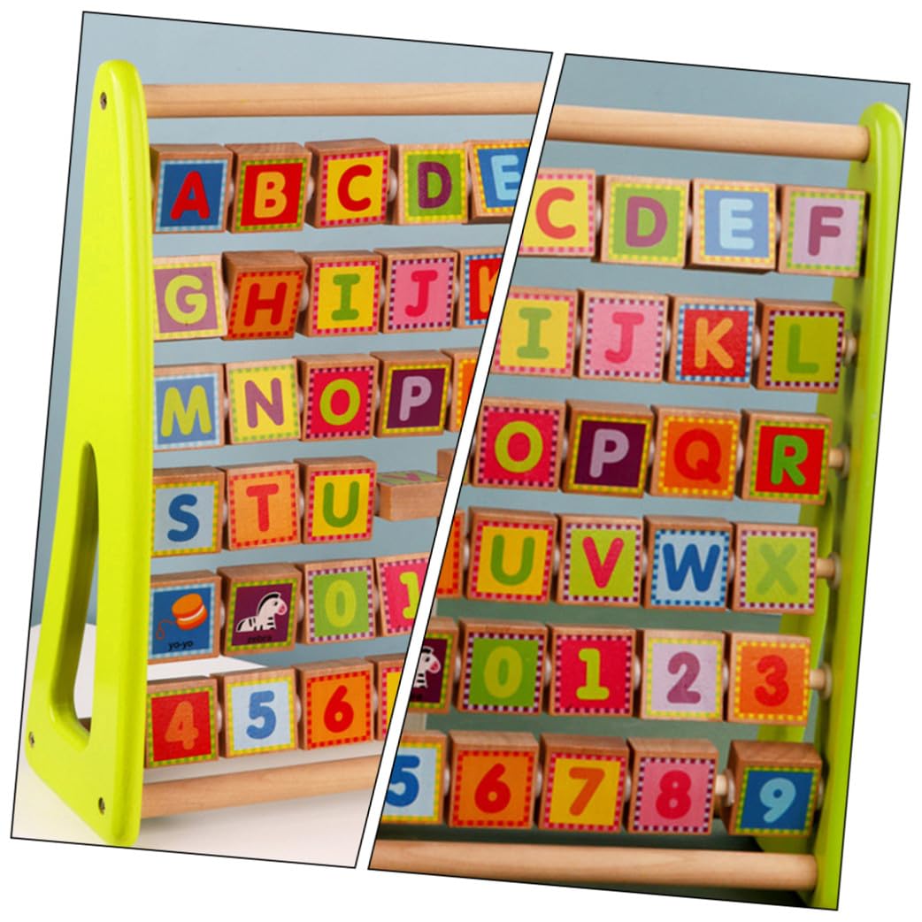 Tablero Multifuncional de Letras en Madera para Niños, Juguete Educativo Seguro el Desarrollo Cognitivo, Adecuado para Aprendizaje Temprano y Juegos de Mesa