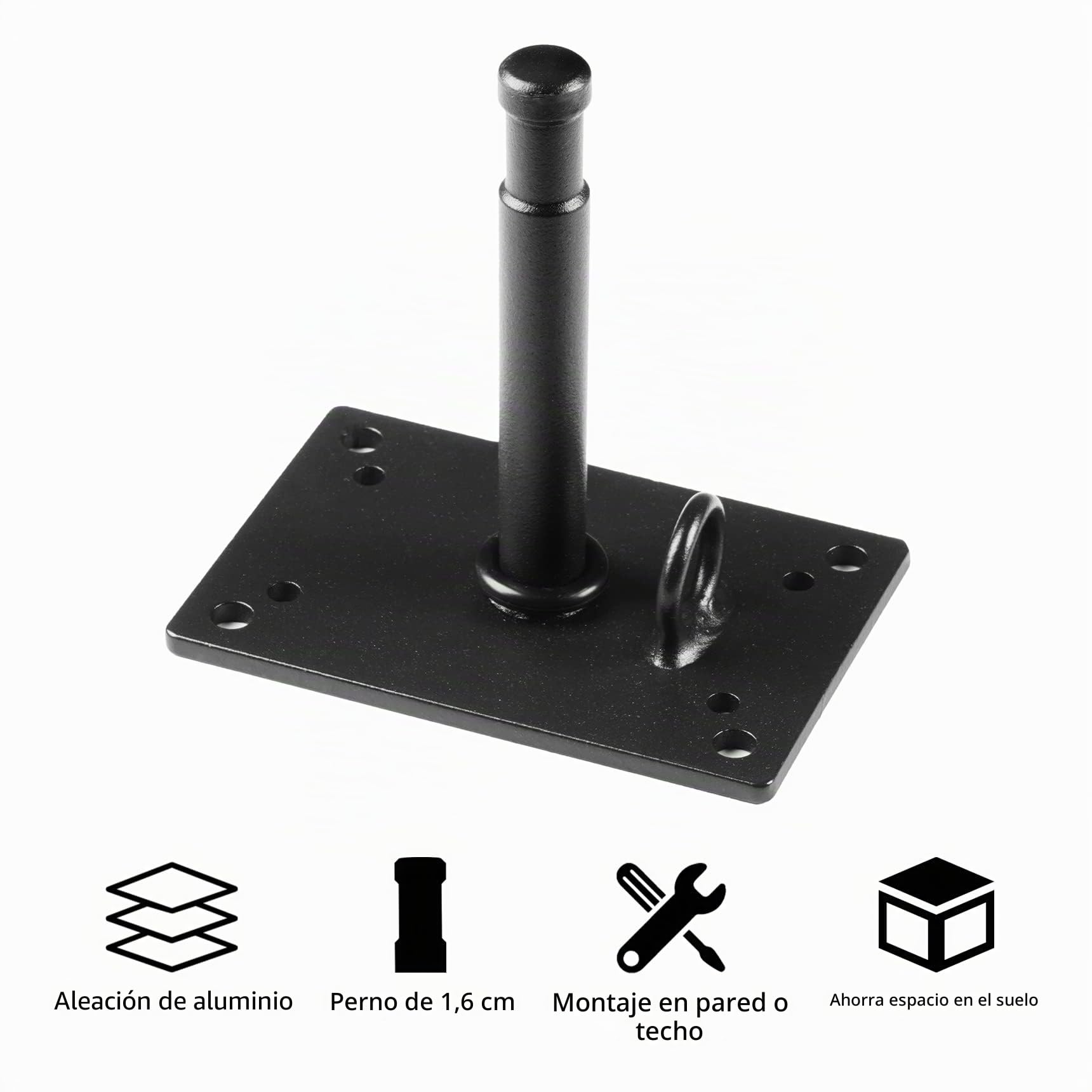 Selens Soporte de pared con tabique de 12 cm de altura, soporte de metal para estudio fotográfico, vídeo, iluminación de flash, luz monolight, techo o pared