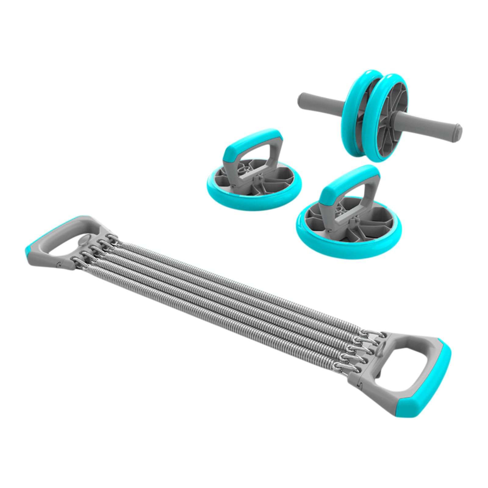 Zestaw treningowy 3 w 1 Ab Roller Push Up Bar Chest Expander | Stalowa rurka antypoślizgowe uchwyty piankowe rdzeń ramię ramię mięsień domowa siłownia zestaw fitness
