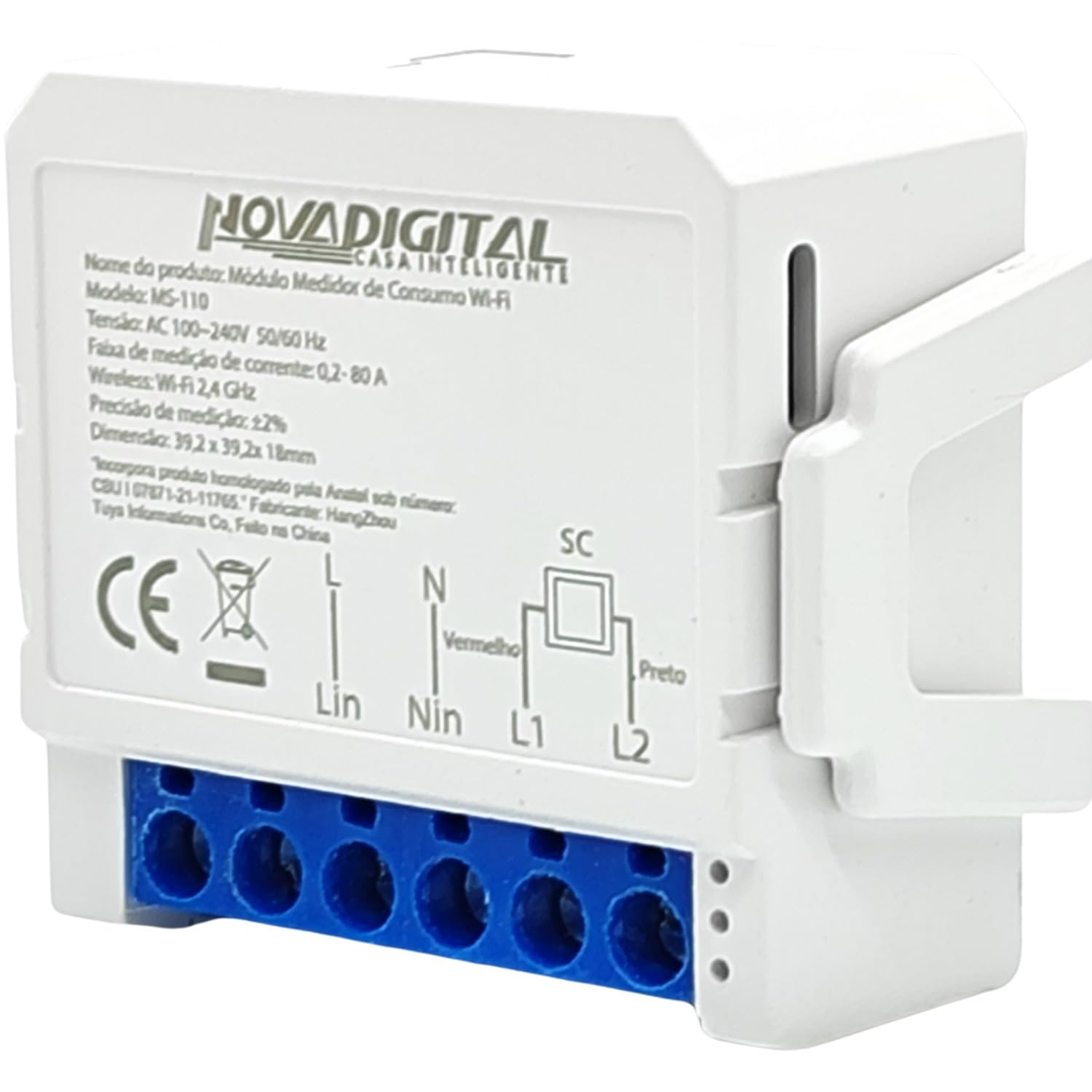 Módulo Inteligente Novadigital MS-110 Com Medidor de Consumo de