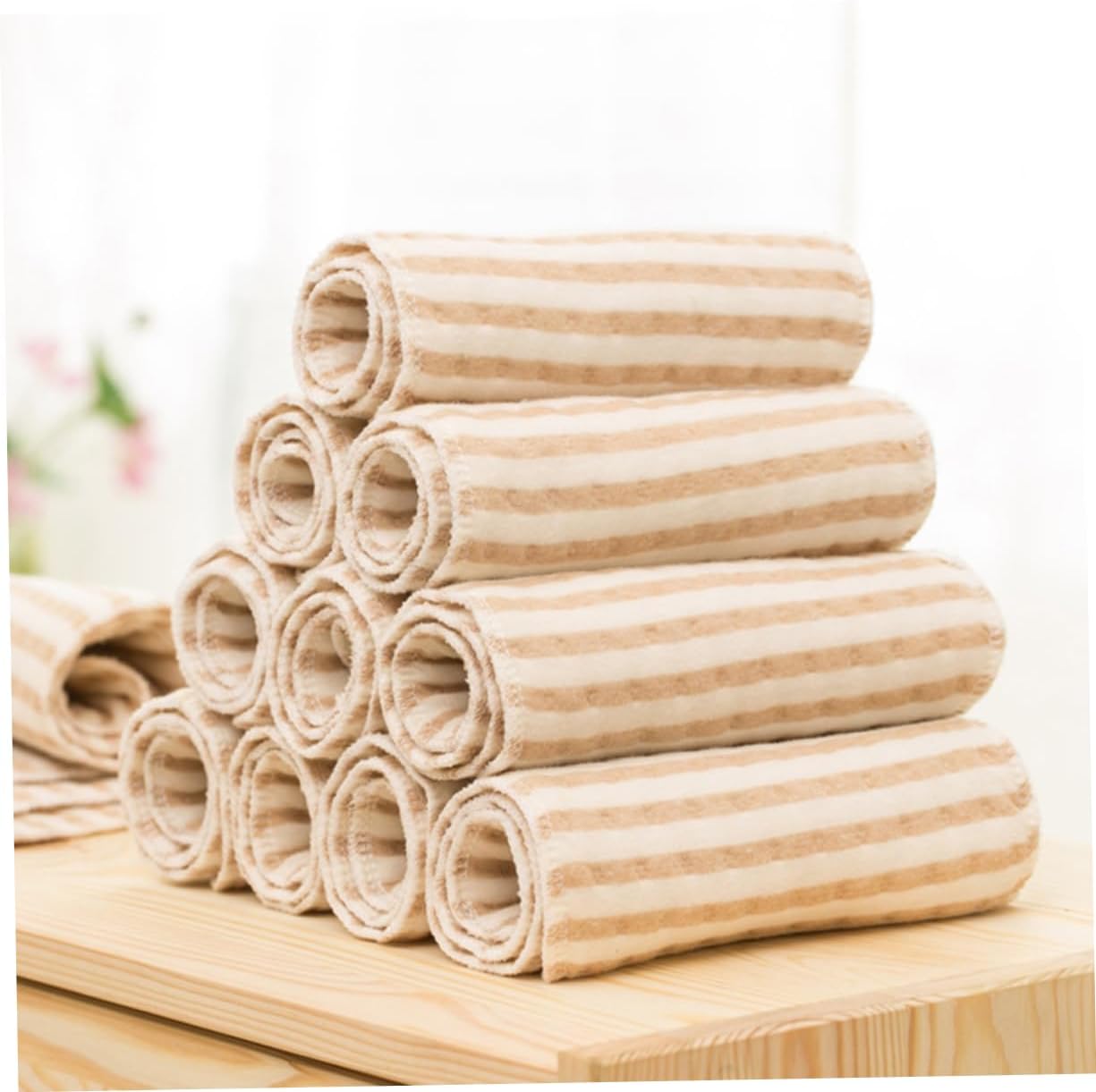 TOYANDONA 4pcs Washable Cloth Diapers Leak-Resistant Booster Pad for Boy Girl Comfortable and Diapers and Stripes for Nighttime Use
