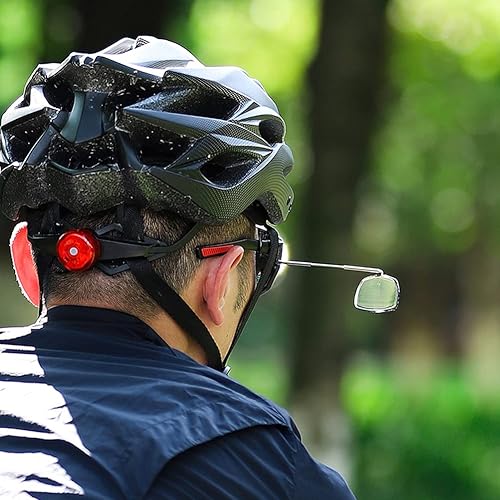Miniatura 4 de Pilarmuture Espejo de lentes de ciclismo, gran angular ajustable de 360 grados, espejo de bicicleta, espejo plano de visión trasera para ciclismo de