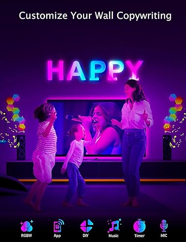 Miniatura 4 de selfila Light Up Letters LED Letter - Letters Custom Splicing Colorful Glitter Alphabet Music Sync Changing LED Letters Backlight Creative