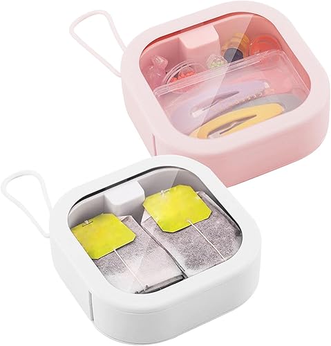 Organizador de 2 cintas para el cabello, soporte para clip para el cabello con correa de silicona, pequeño joyero de viaje, mini joyero, soporte de
