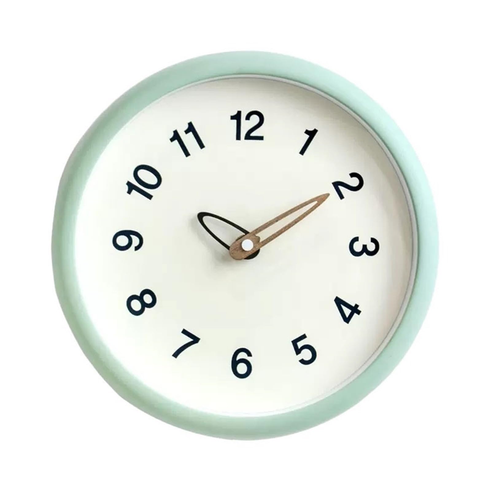 EINES Wall Clocks Modern minimalist Clock Wood Mute Fashion Wall Clock Living Room Household Fashion Mute Wall Clock(B)
