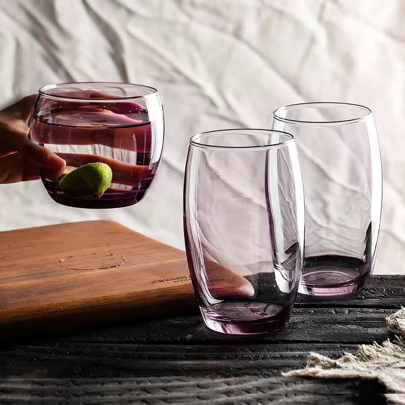 Image of PrimeWorld Water & Juice Tumbler Glasses Set of 6 - 380ml | Clear Heavy Drinking Glasses for Water, Milk, Juice, Beer, Whisky & Wine