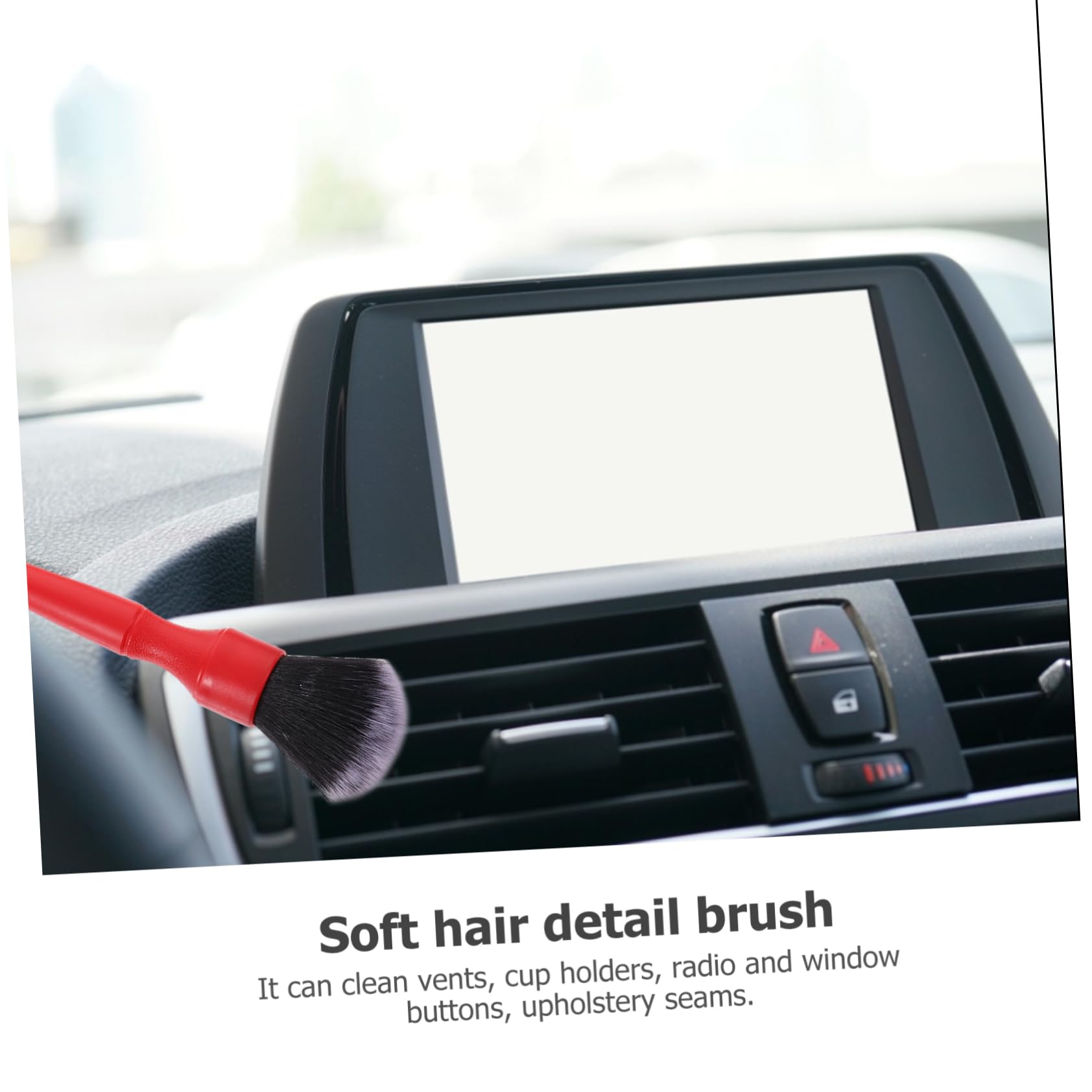 ULTECHNOVO 6stücke Ultraweiche Detailbürsten Für Auto Kratzfreie Reinigung Für Innen Und Außenflächen Für Armaturen Lüftungsschlitze Und Bildschirme Langlebige Borsten Müheloses