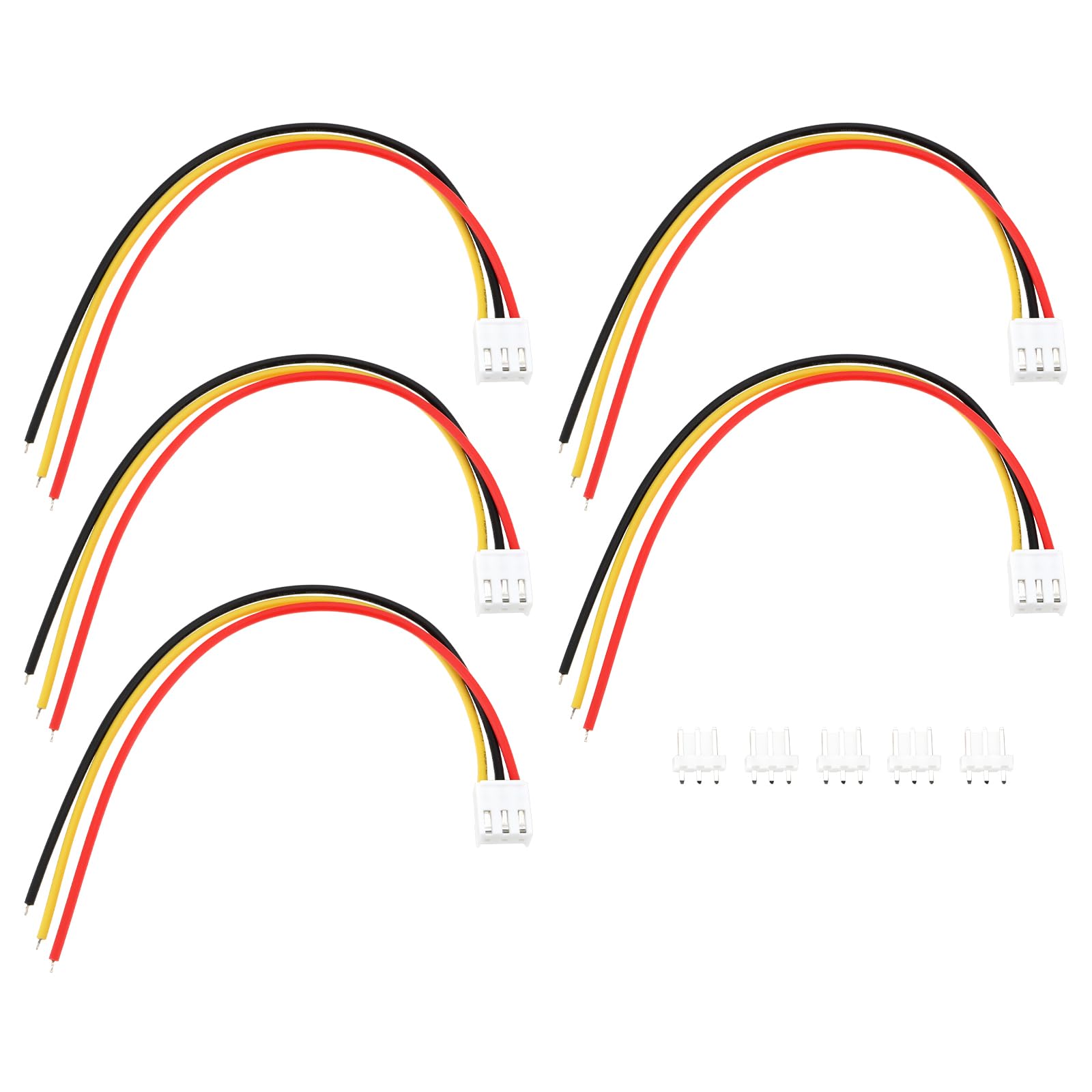 OTOTEC 5x JST-XH 3-Pin Connector Pitch 3.96mm with Connectors for Battery Balance Charger Plug Mini RC Helicopter DIY Toys