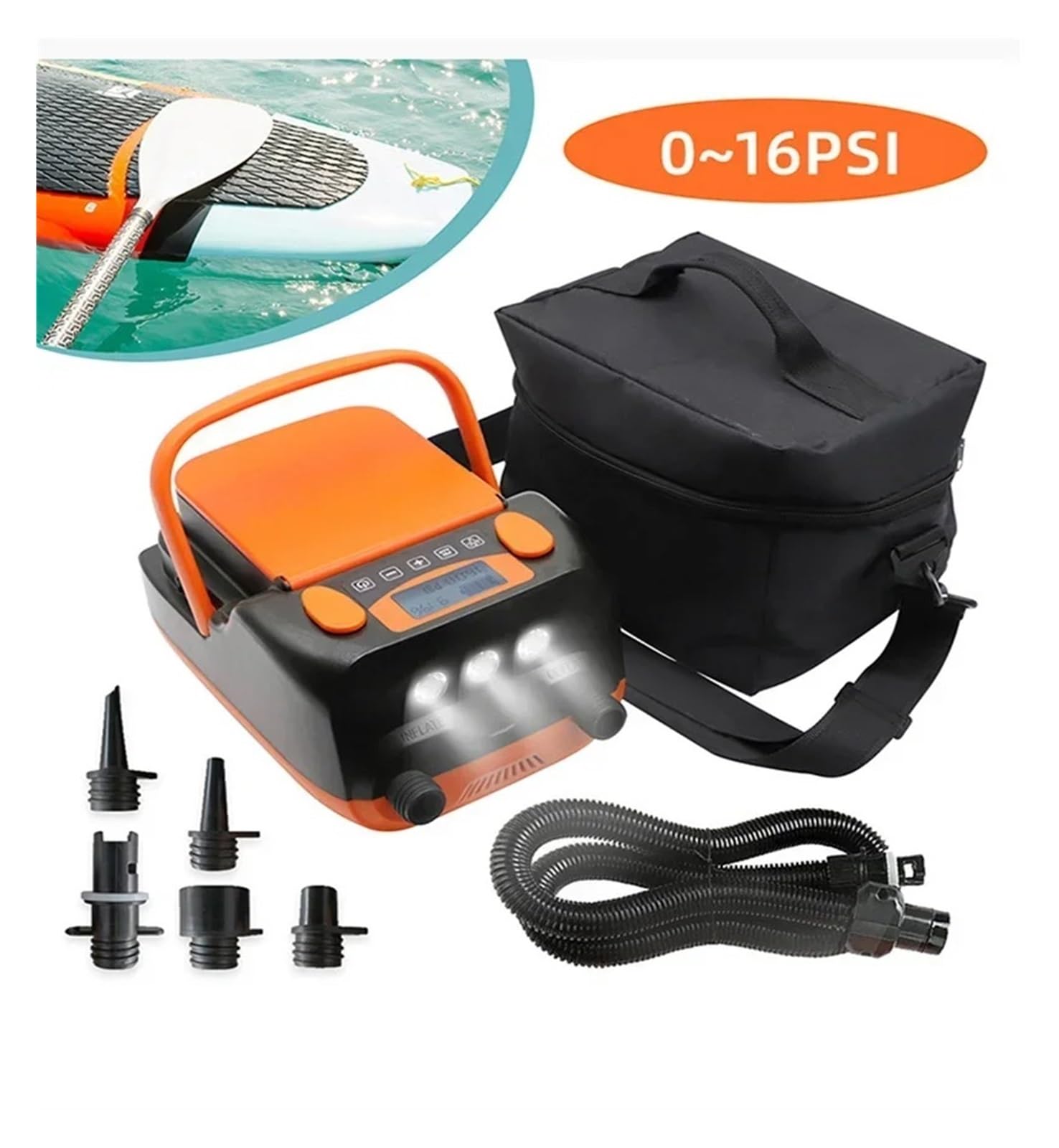 Kayak SUP Paddle Board Tavola Da Surf Batteria Auto Gonfiatore Elettrico Pompa Barca Ad Aria Inflazione Rapida