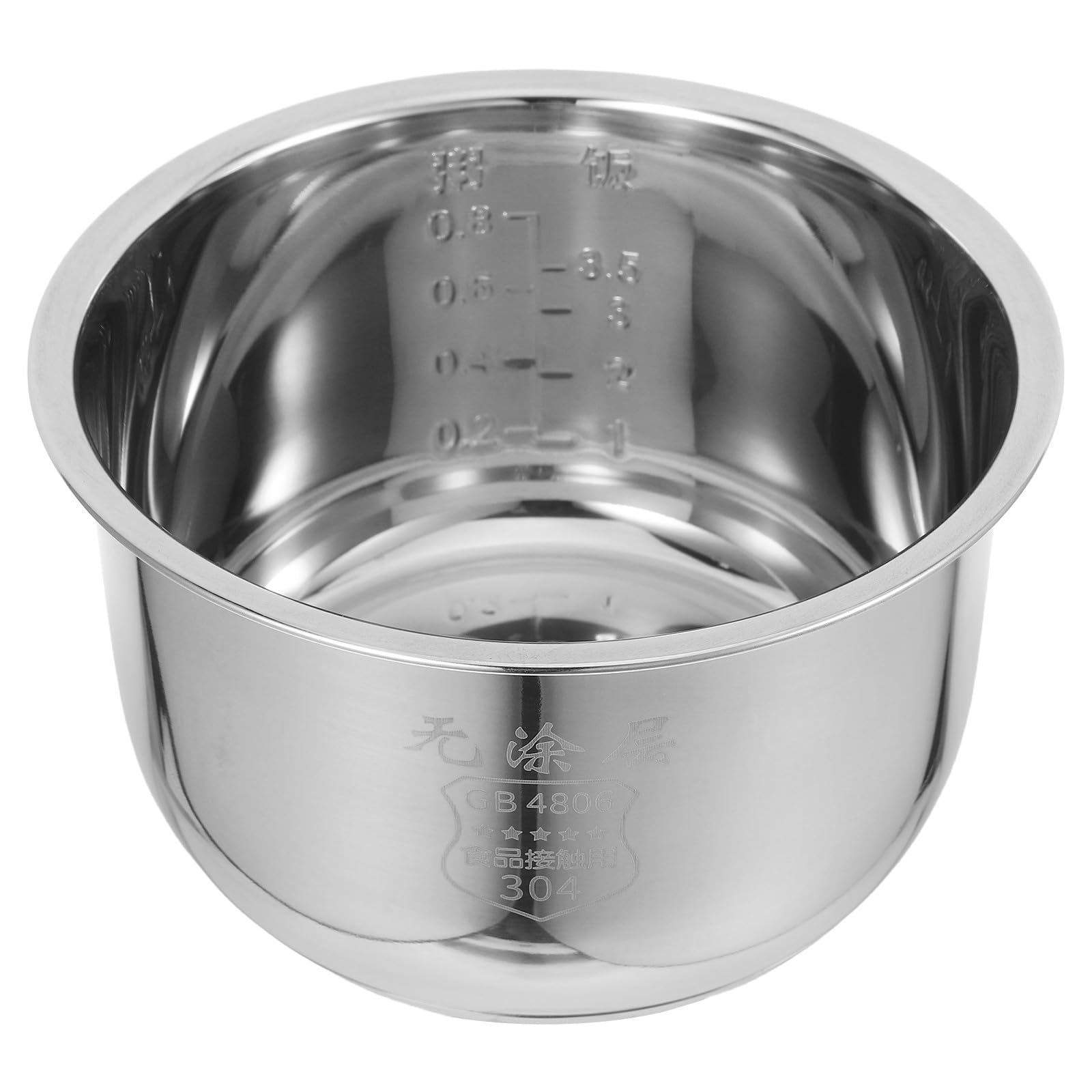 VALICLUD Pentola interna in acciaio inox per cuociriso 1,8 L ispessito non rivestito fodera di ricambio per la cucina quotidiana