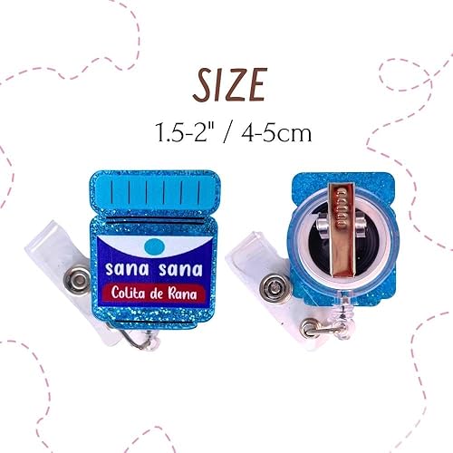 Miniatura 2 de 3 carretes de identificación para enfermera, lindo y divertido clip de identificación rosa para enfermeras, accesorios de asistente médico,