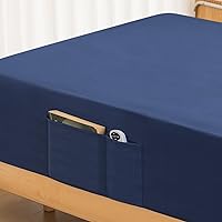 Vista 14 de Sábana bajera ajustable individual solamente – Microfibra premium 1800 súper suave y acogedora, resistente a arrugas, decoloración y encogimiento