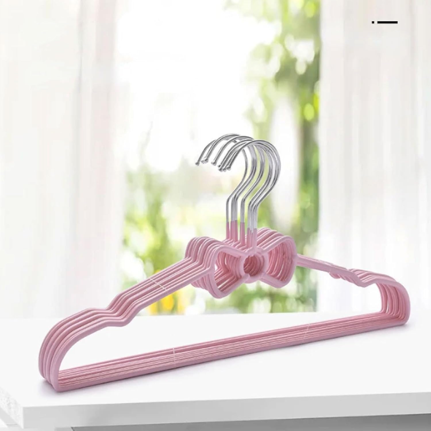 Perchas De Ropa Rosa, Perchas Ligeras Que Ahorran Espacio, Perchas Antideslizantes para Ropa, Perchas para Adultos para Vestido De Chaqueta para Sudadera(Bow Style,20pcs)