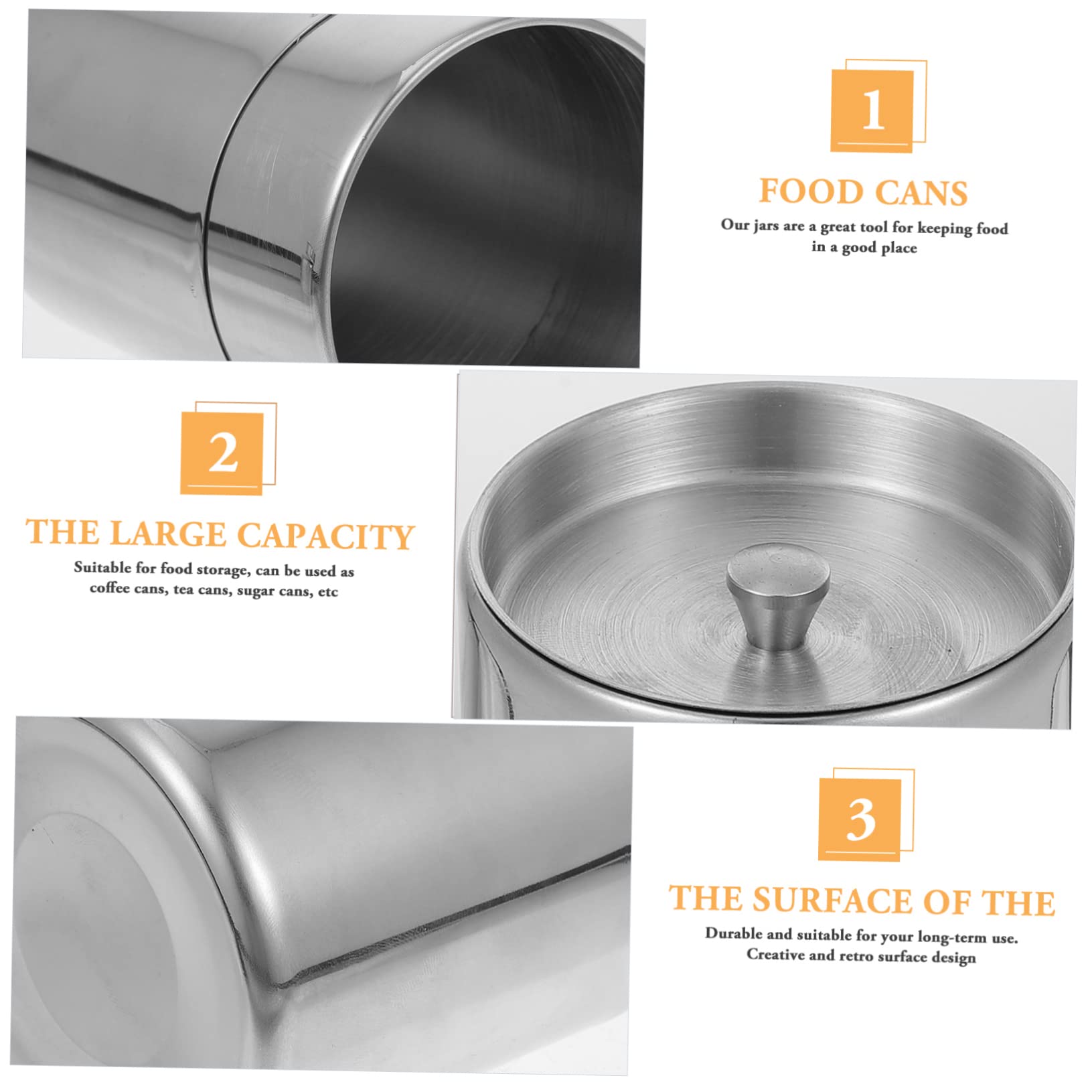 PLAFOPE Small Stainless Steel Airtight Tea Canister with Double Lid Metal Storage Container for Household Tea Leaf Preservation and Sealing Packaging - Image 4