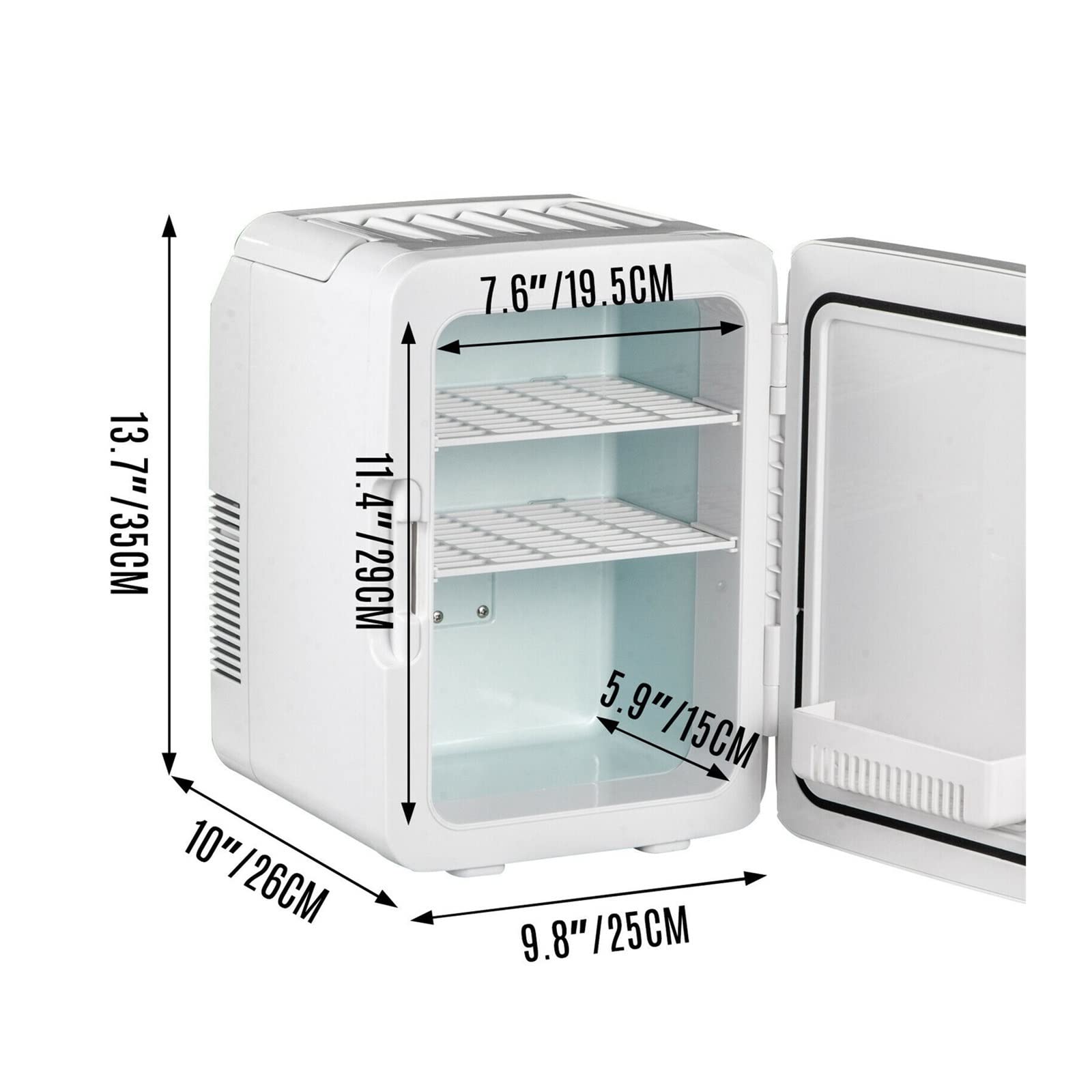 10L 15L Mini Maquillaje Nevera Coche Refrigerador Congelador Refrigerador amp;Calentador for uso doméstico en automóvil Almacenamiento de bebidas cosméticas for el cuidado de la piel(10L Black 2)