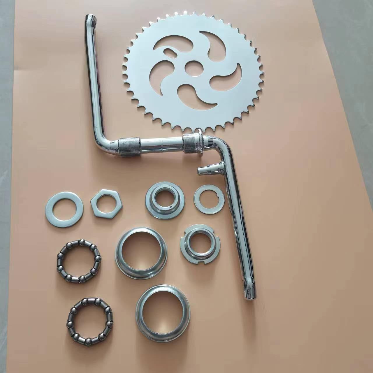 Kit de manivelle à pédale 44T pignon de 5,1 cm de large, manivelle monobloc, pour moteur à 2 temps, vélo motorisé à gaz 48 cc/66 cc/80 cc