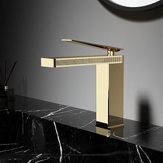 Grifo Lavabo Baño Dorado Estilo Vintage Grifería De Lavabo Dorado Retro Grifo Latón Mezclador Lavabo Para Baño