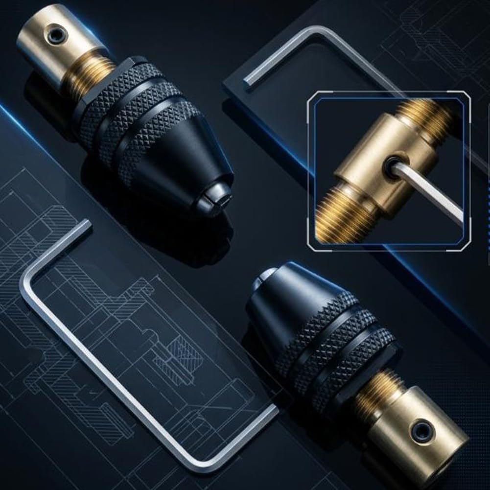 Portabrocas 0.3-3.2mm Adaptador Taladro 3.17mm Metal Portabrocas