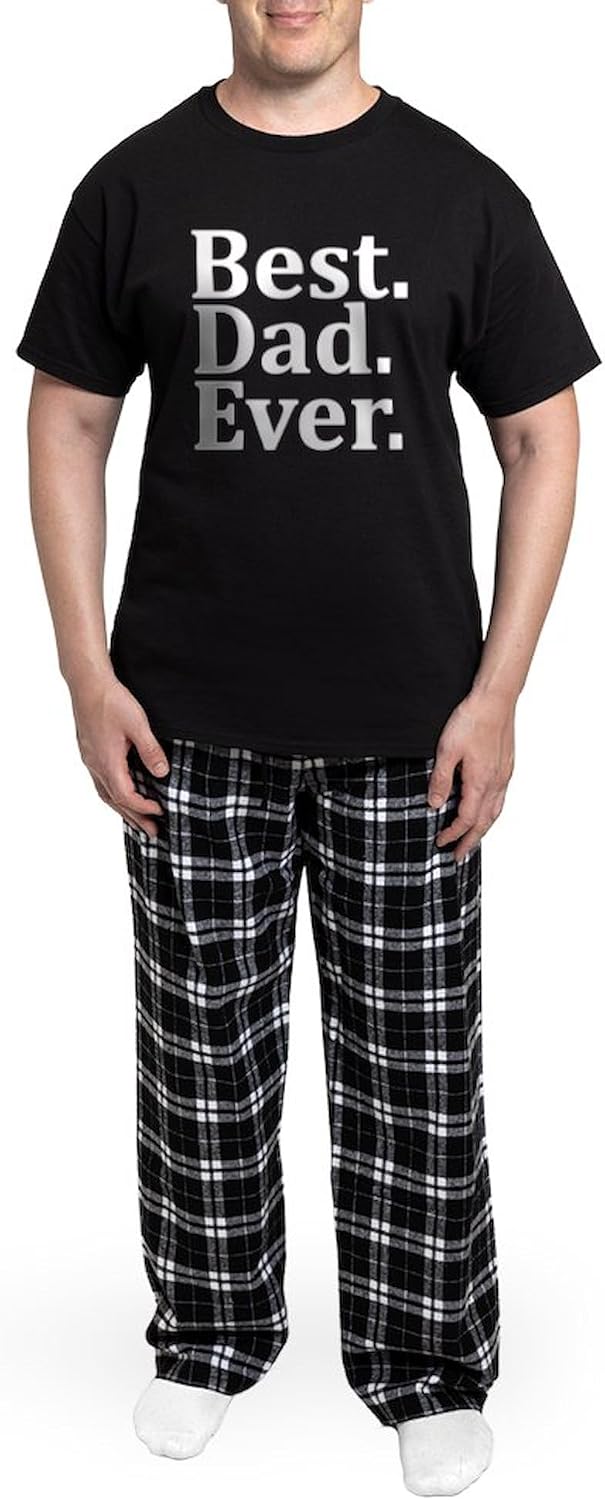CafePress Best Dad Ever Pajamas Novelty Men's Pajama Set, Comfortable PJ Sleepwear