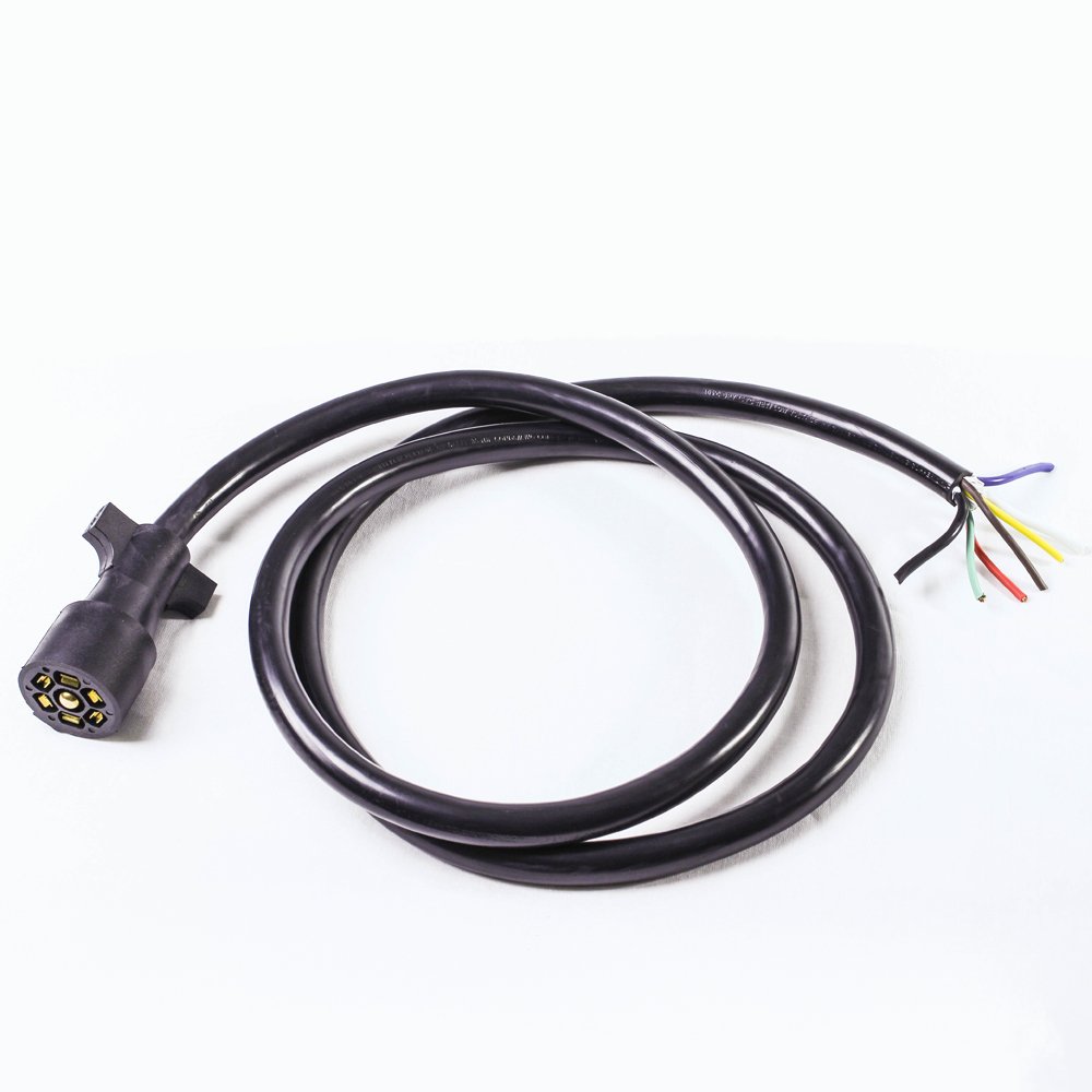 GoWISE Power RTC9001 7-Way RV Trailer Cord w/ 7-Terminals and Heavy Duty Double Contact Blades (6 Feet)