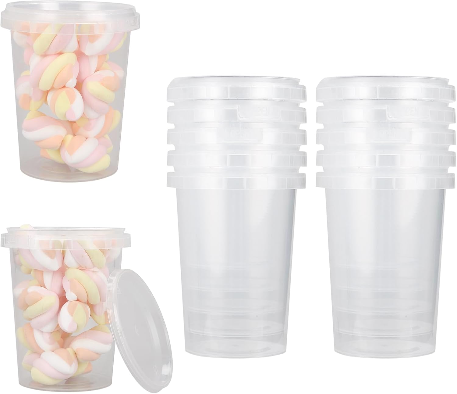ZOFUN 50 Pcs Soup Containers with Lids, 520 ML/18 OZ Soup Containers