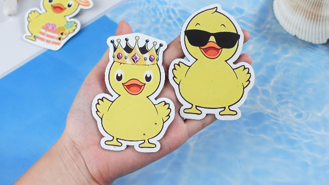 12 imanes decorativos en forma de pato para puerta miniatura 7
